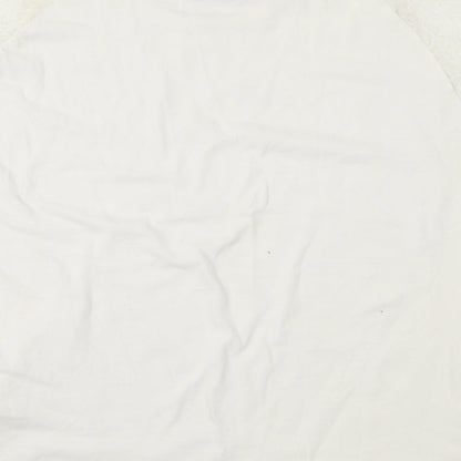 Womens UK Size 12 Be You Ivory Basic T-Shirt