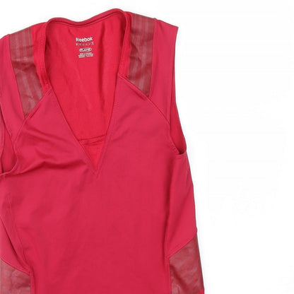 Womens UK Size M Reebok Pink Basic Tank
