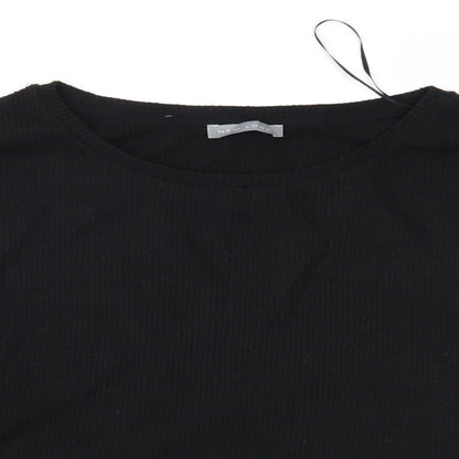 New Look Womens Black Geometric Knit Pullover Jumper Size 8