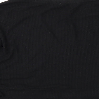 New Look Womens Black Geometric Knit Pullover Jumper Size 8