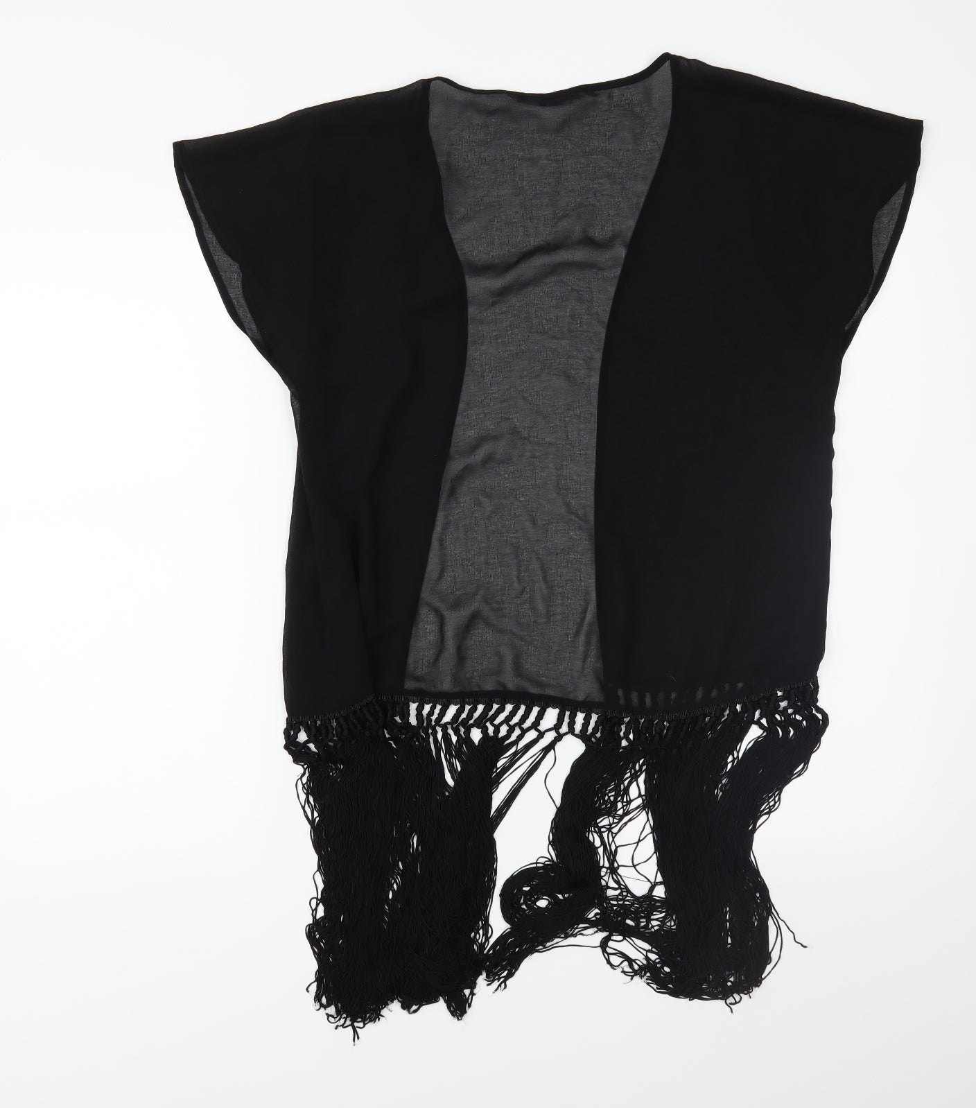 TU Womens Black  Chiffon Basic Blouse Size S