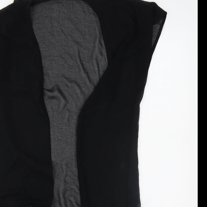 TU Womens Black  Chiffon Basic Blouse Size S