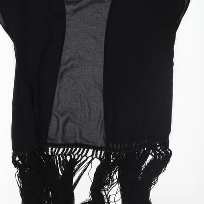 TU Womens Black  Chiffon Basic Blouse Size S