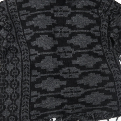 H&M Womens Grey Geometric Knit Cardigan Jumper Size XS