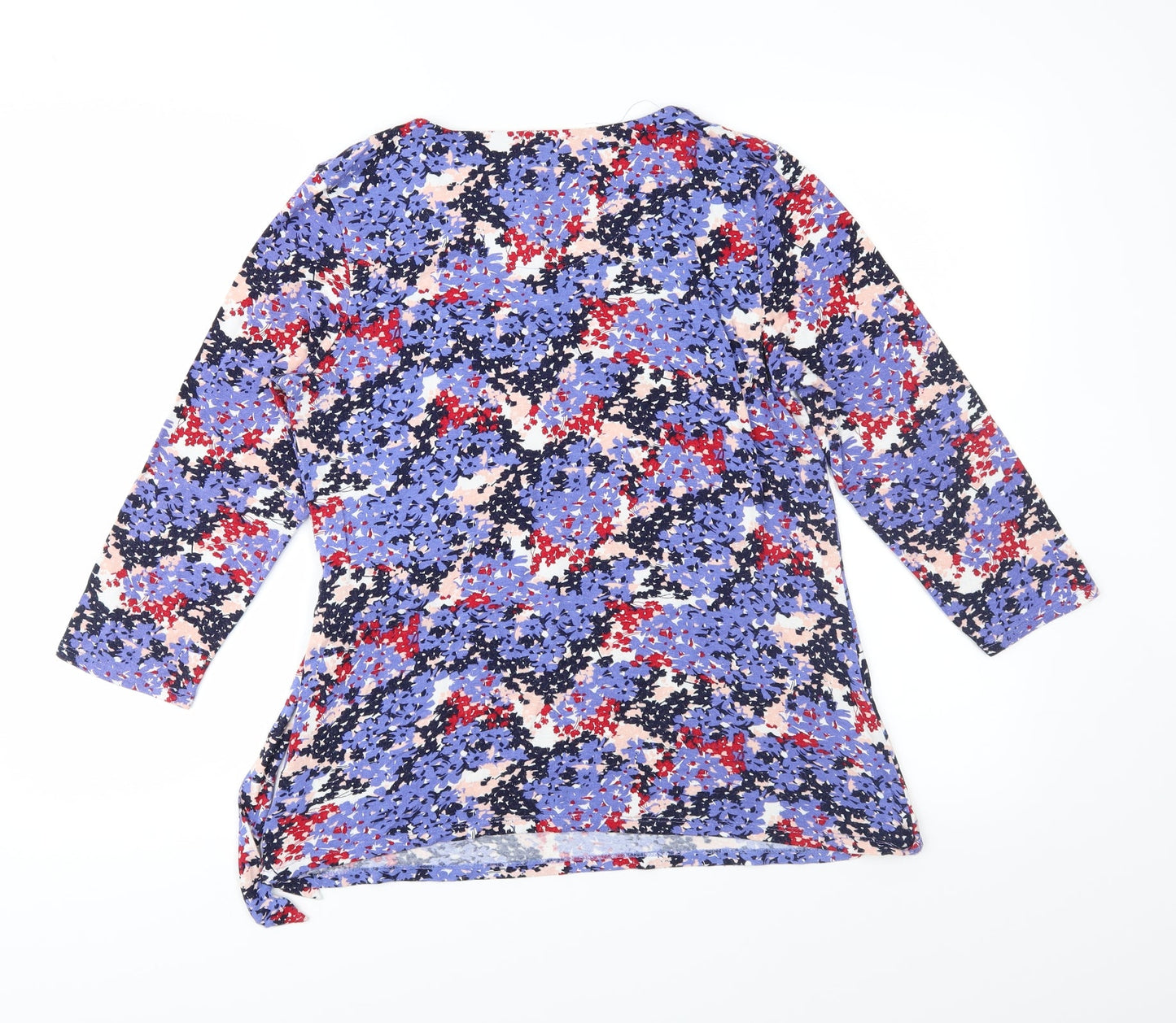 Womens UK Size 14 Papaya Blue Basic Blouse