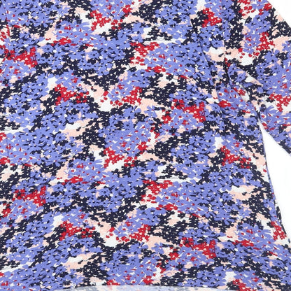 Womens UK Size 14 Papaya Blue Basic Blouse