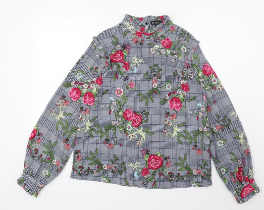 Womens UK Size S Jeuvre Multicoloured Basic Blouse