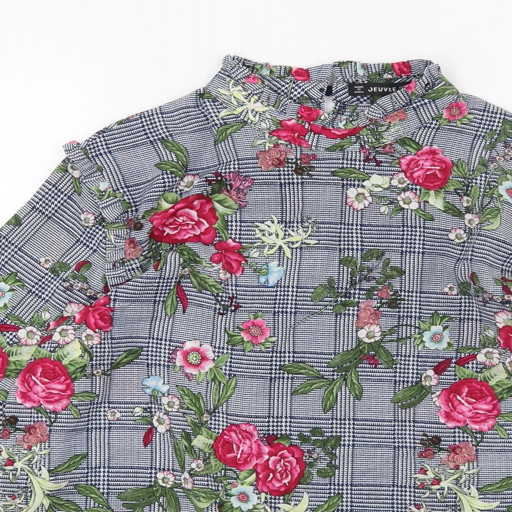 Womens UK Size S Jeuvre Multicoloured Basic Blouse
