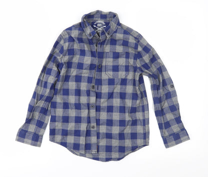 F&F Boys Black Check  Basic Button-Up Size 6-7 Years