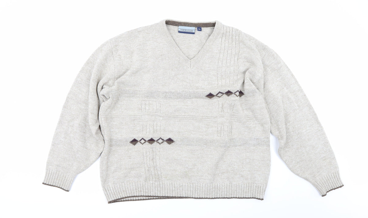 Tom Hanson Mens Beige   Pullover Jumper Size XL