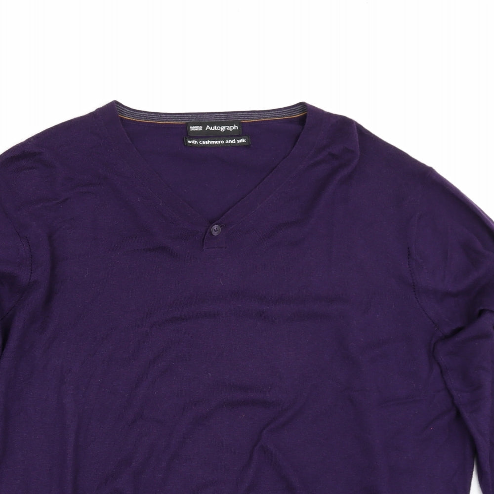 Marks and Spencer Mens Purple   Pullover Jumper