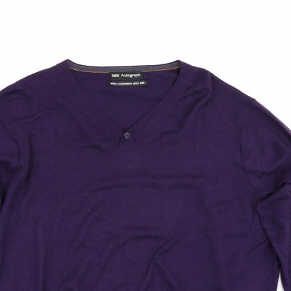 Marks and Spencer Mens Purple   Pullover Jumper