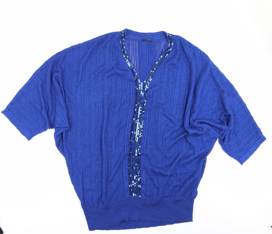 Planet Womens Blue   Pullover Jumper Size M