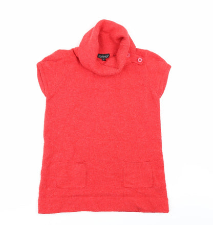 Topshop Womens Red   Pullover Jumper Size 8