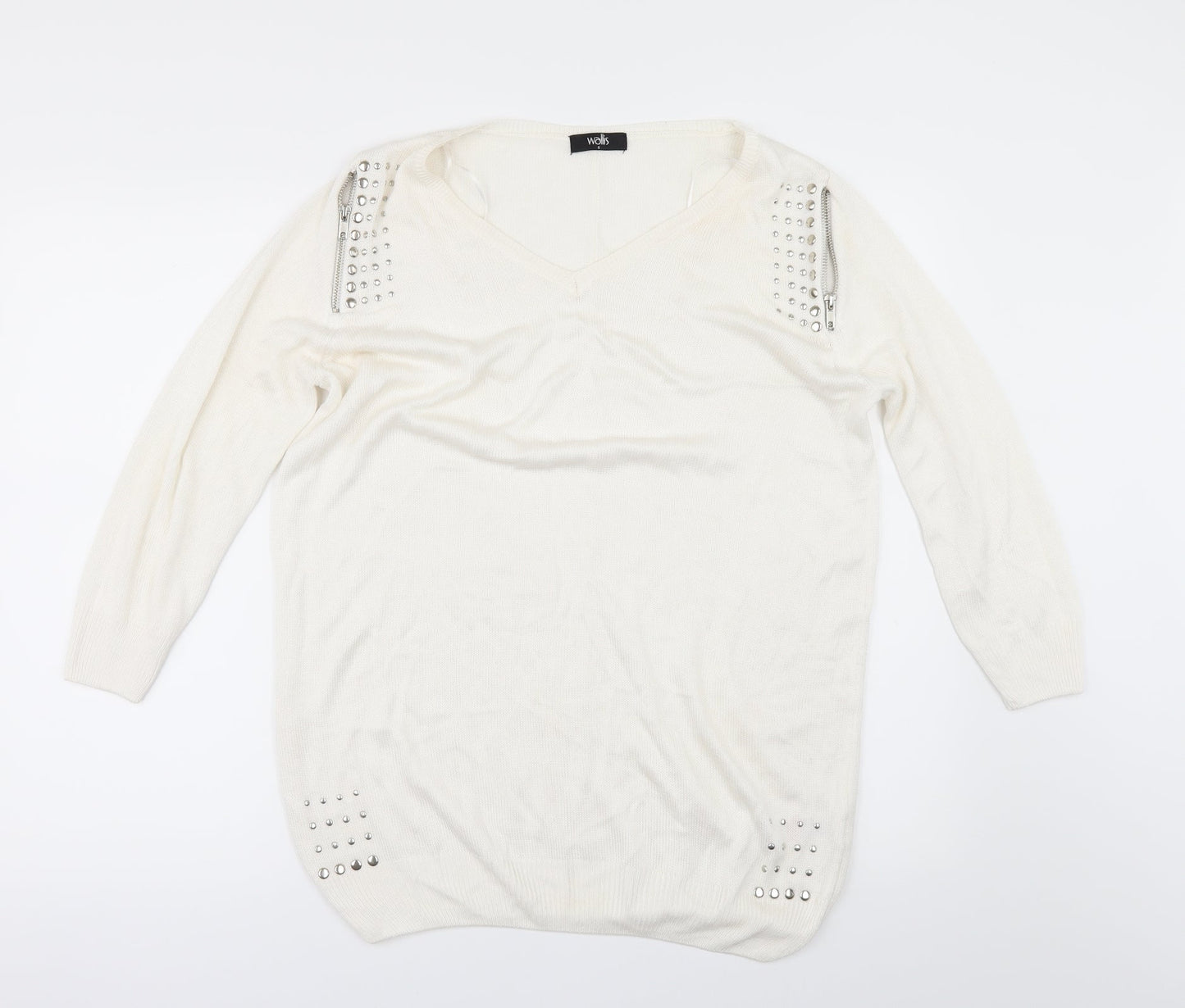 Wallis Womens Ivory   Pullover Jumper Size S