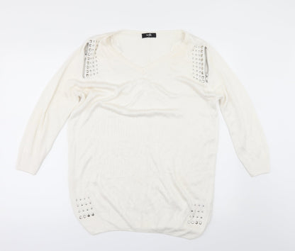Wallis Womens Ivory   Pullover Jumper Size S