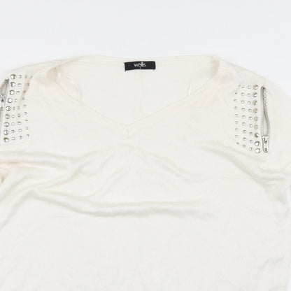 Wallis Womens Ivory   Pullover Jumper Size S