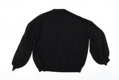 QED London Womens Black   Pullover Jumper Size L  - RHINESTONE