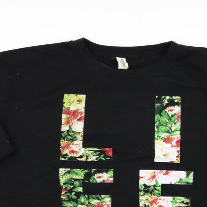 Independent Trading Company Womens Black    Sweatshirt Size XL