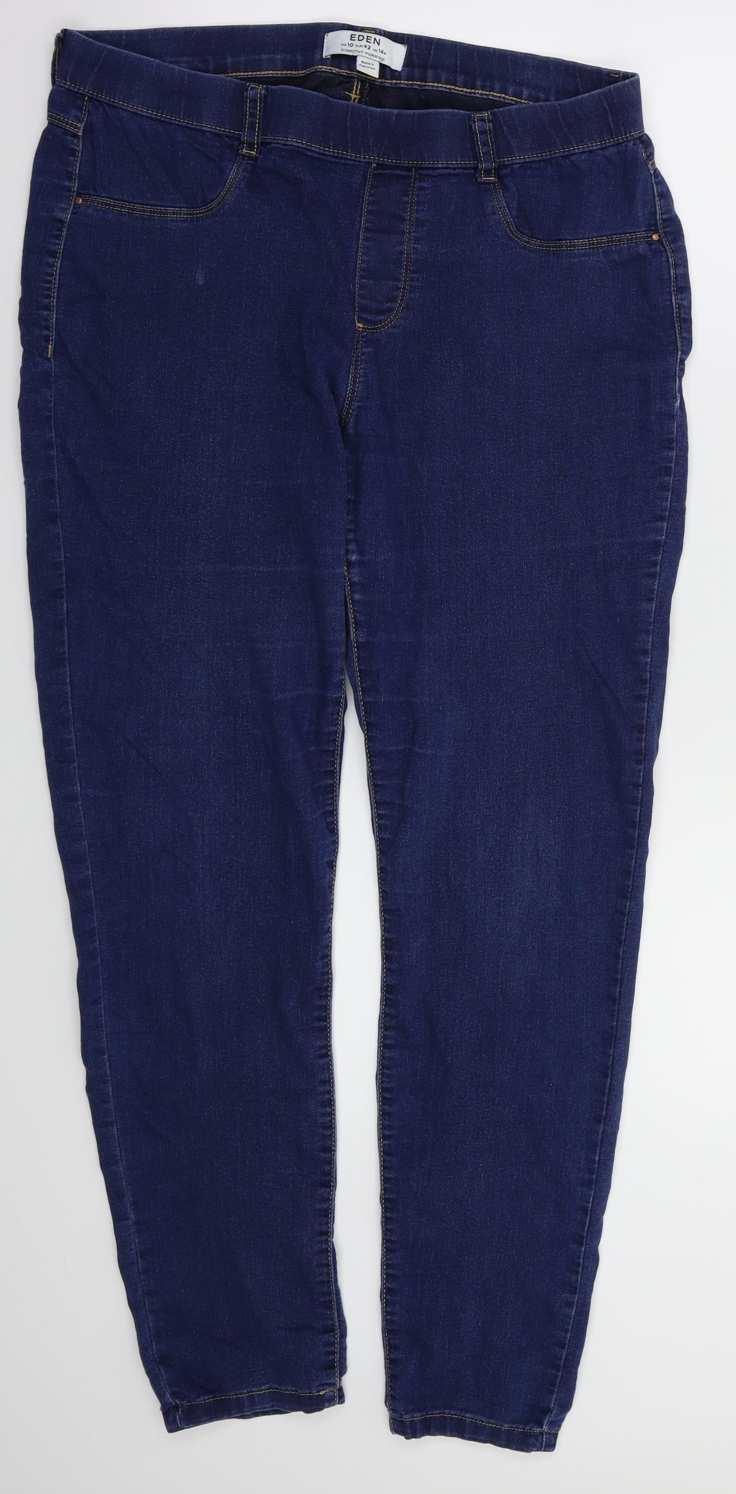 Dorothy Perkins Womens Blue   Skinny Jeans Size 10 L29 in - Stretch waistband