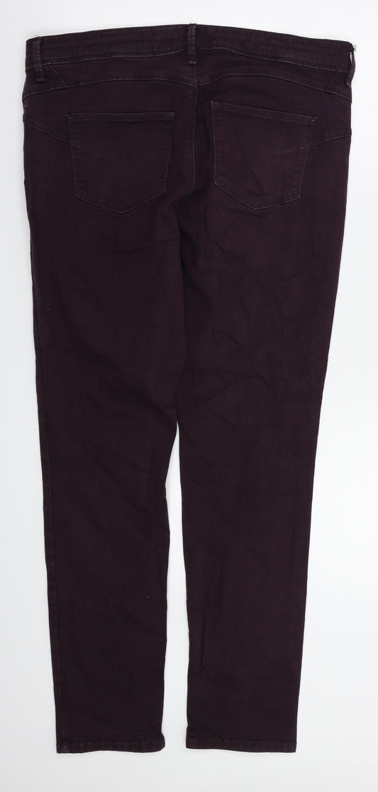 M&S Womens Purple   Straight Jeans Size 36 in L29 in