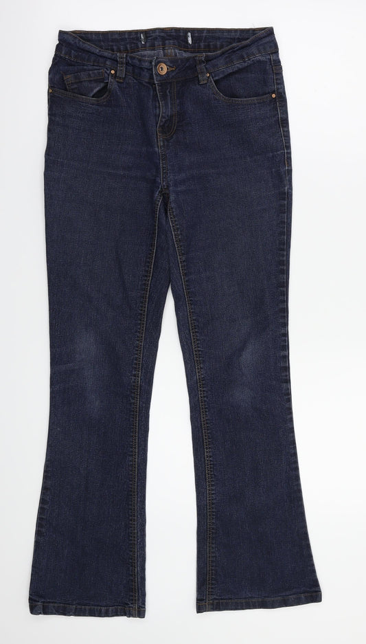 Womens UK Size 28 in Preworn Regular Fit Straight Blue Jeans