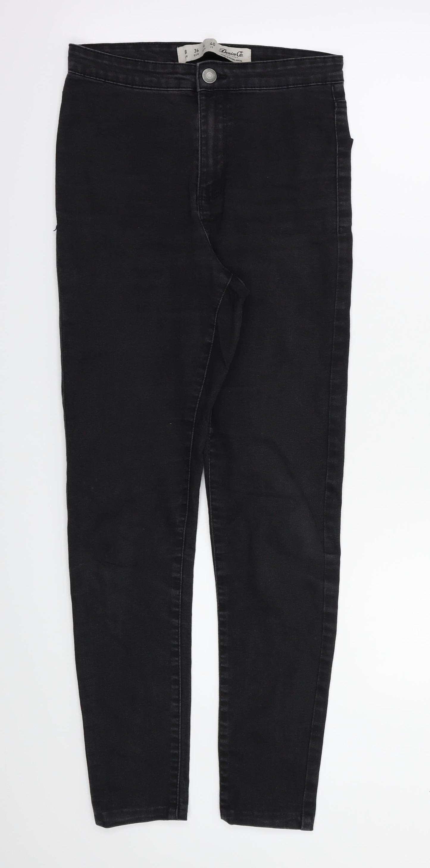 Denim&co Womens Black   Straight Jeans Size 8 L27 in
