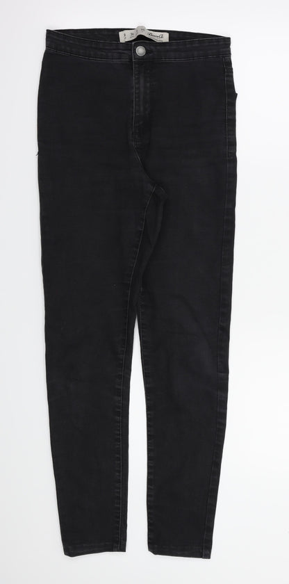 Denim&co Womens Black   Straight Jeans Size 8 L27 in
