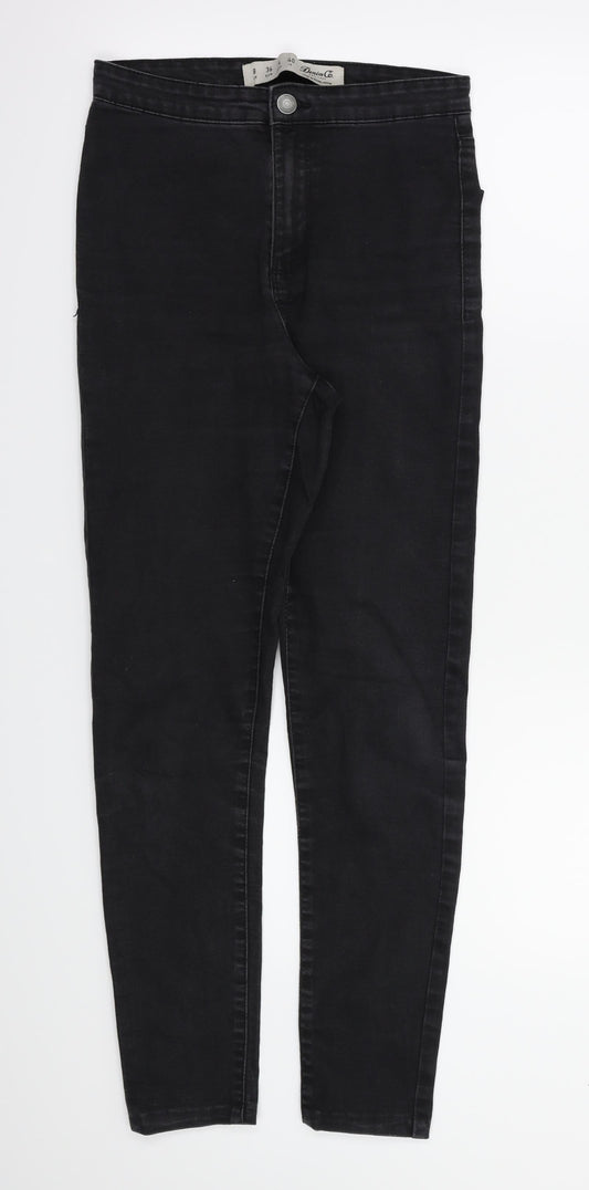 Denim&co Womens Black   Straight Jeans Size 8 L27 in