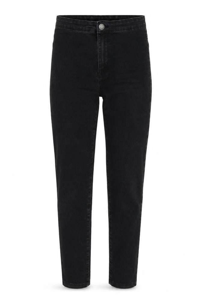 Womens UK Size 8 Denim&co Regular Fit Straight Black Jeans
