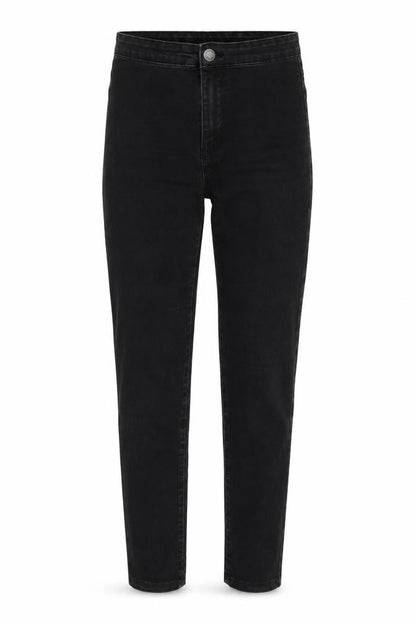 Womens UK Size 8 Denim&co Regular Fit Straight Black Jeans