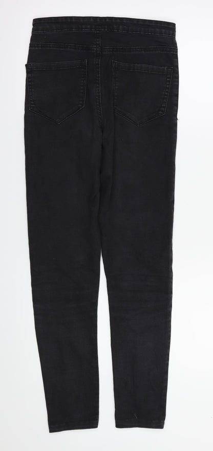 Denim&co Womens Black   Straight Jeans Size 8 L27 in