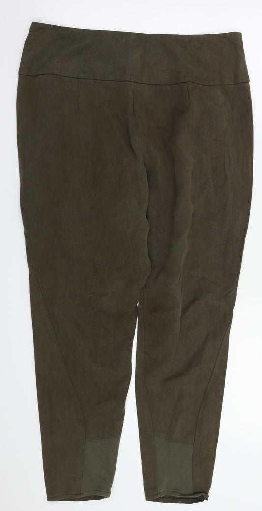 Womens UK Size 10 Topshop Regular Fit  Green Trousers