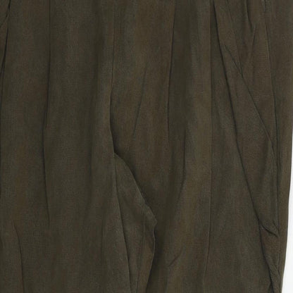 Womens UK Size 10 Topshop Regular Fit  Green Trousers