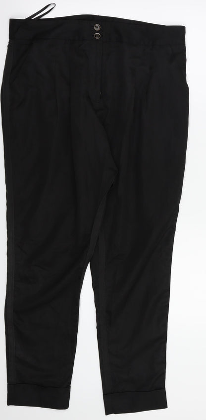 DENIM  Womens Black   Trousers  Size 12 L26 in