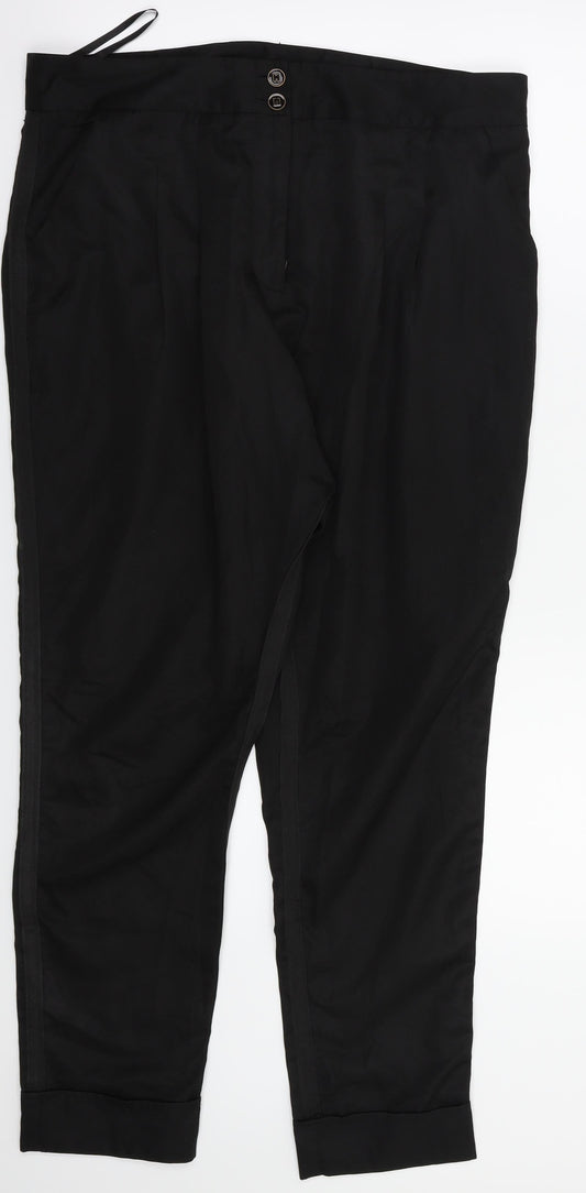 DENIM  Womens Black   Trousers  Size 12 L26 in