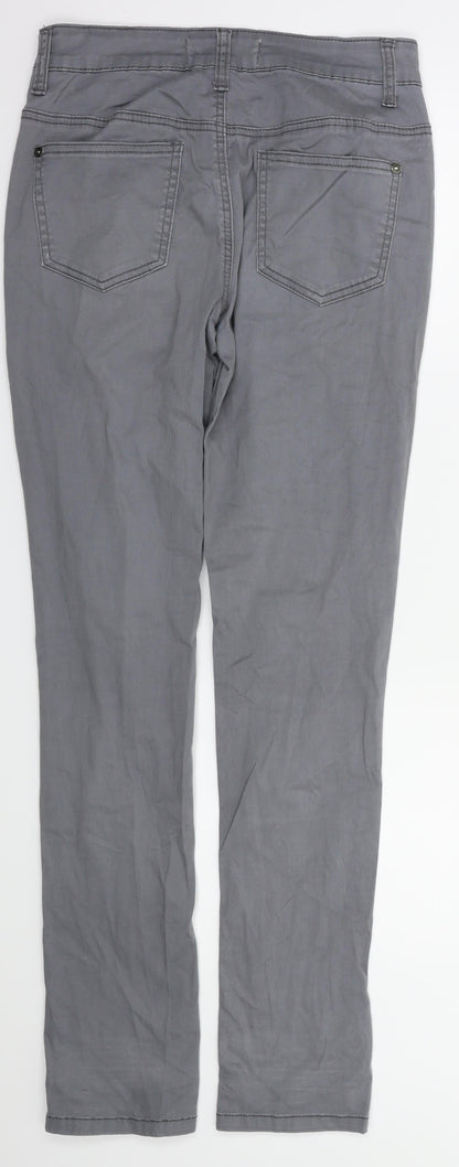 Womens UK Size 10 Preworn Regular Fit Skinny Grey Jeans