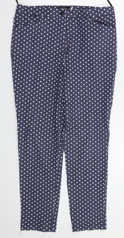 miko Womens Blue Polka Dot  Trousers  Size 32 in L26 in