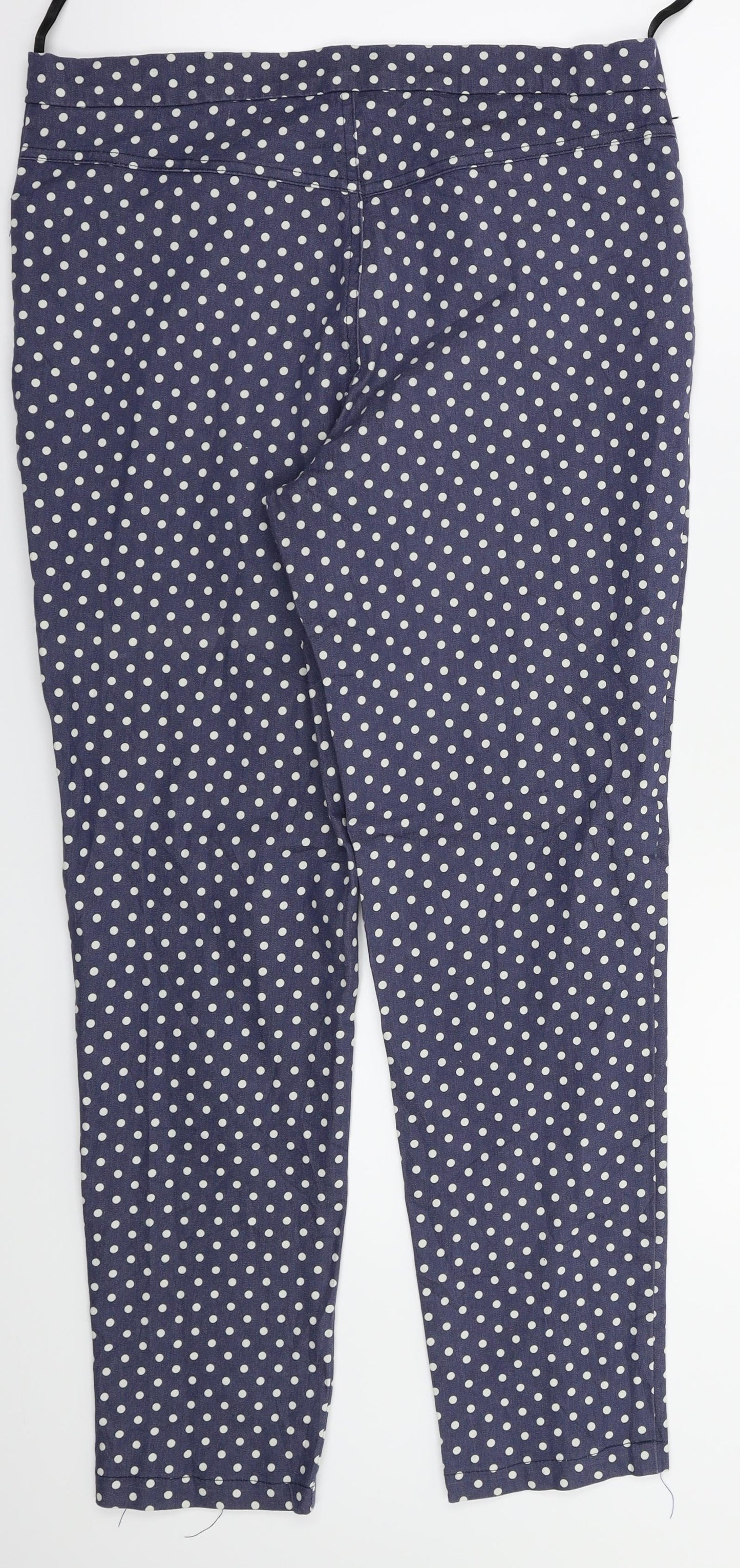 miko Womens Blue Polka Dot  Trousers  Size 32 in L26 in