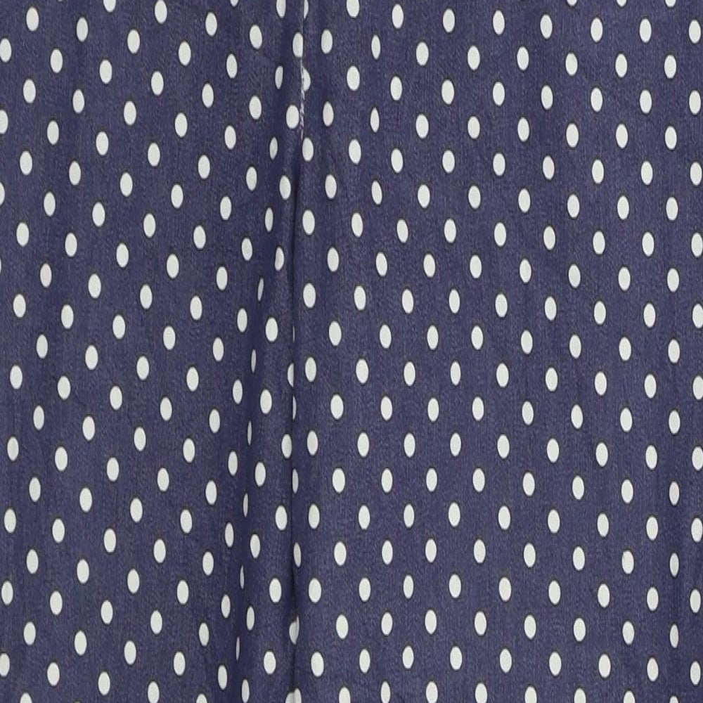 miko Womens Blue Polka Dot  Trousers  Size 32 in L26 in