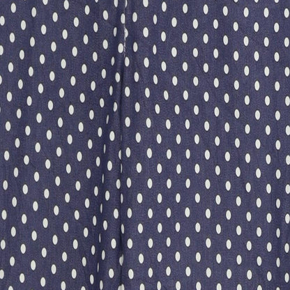 miko Womens Blue Polka Dot  Trousers  Size 32 in L26 in