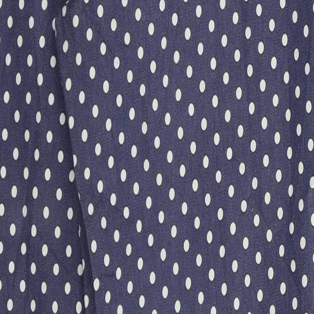 miko Womens Blue Polka Dot  Trousers  Size 32 in L26 in