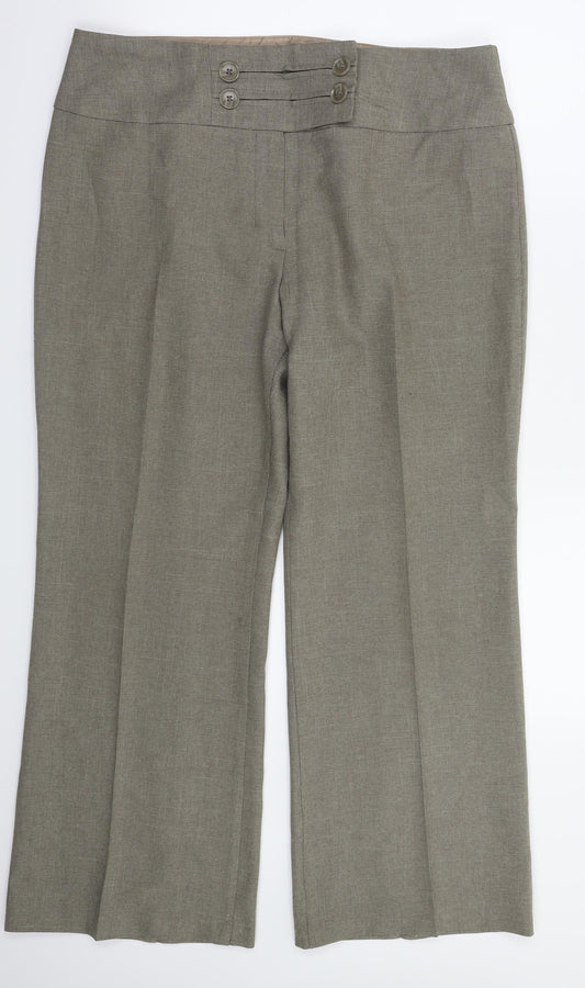 M&S Womens Brown   Trousers  Size 16 L25 in