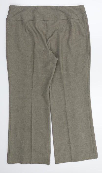 M&S Womens Brown   Trousers  Size 16 L25 in