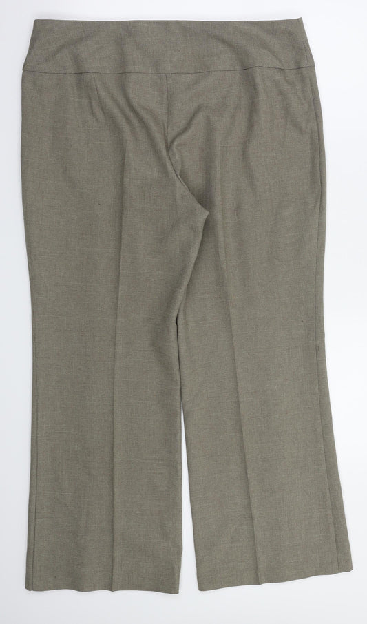 M&S Womens Brown   Trousers  Size 16 L25 in