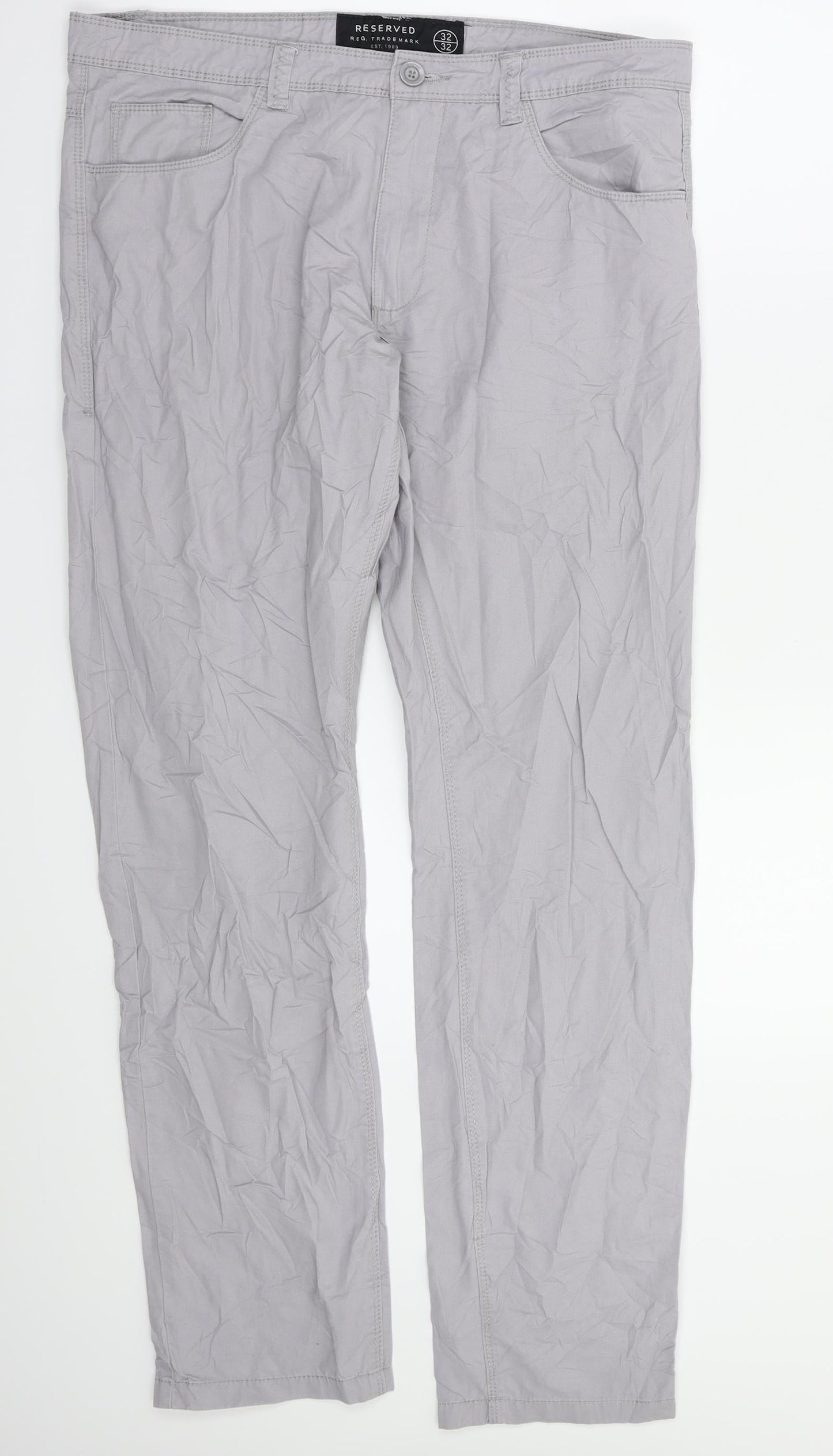 RESERVED Womens Grey   Trousers  Size 32 in L32 in