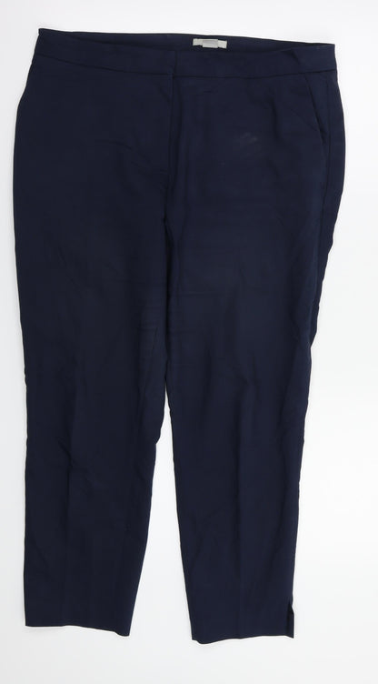 Womens UK Size 12 H&M Regular Fit  Blue Trousers