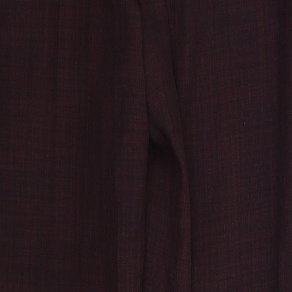 M&S Womens Red   Trousers  Size 12 L28 in - Stretch waistband