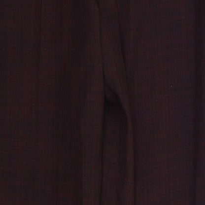 M&S Womens Red   Trousers  Size 12 L28 in - Stretch waistband