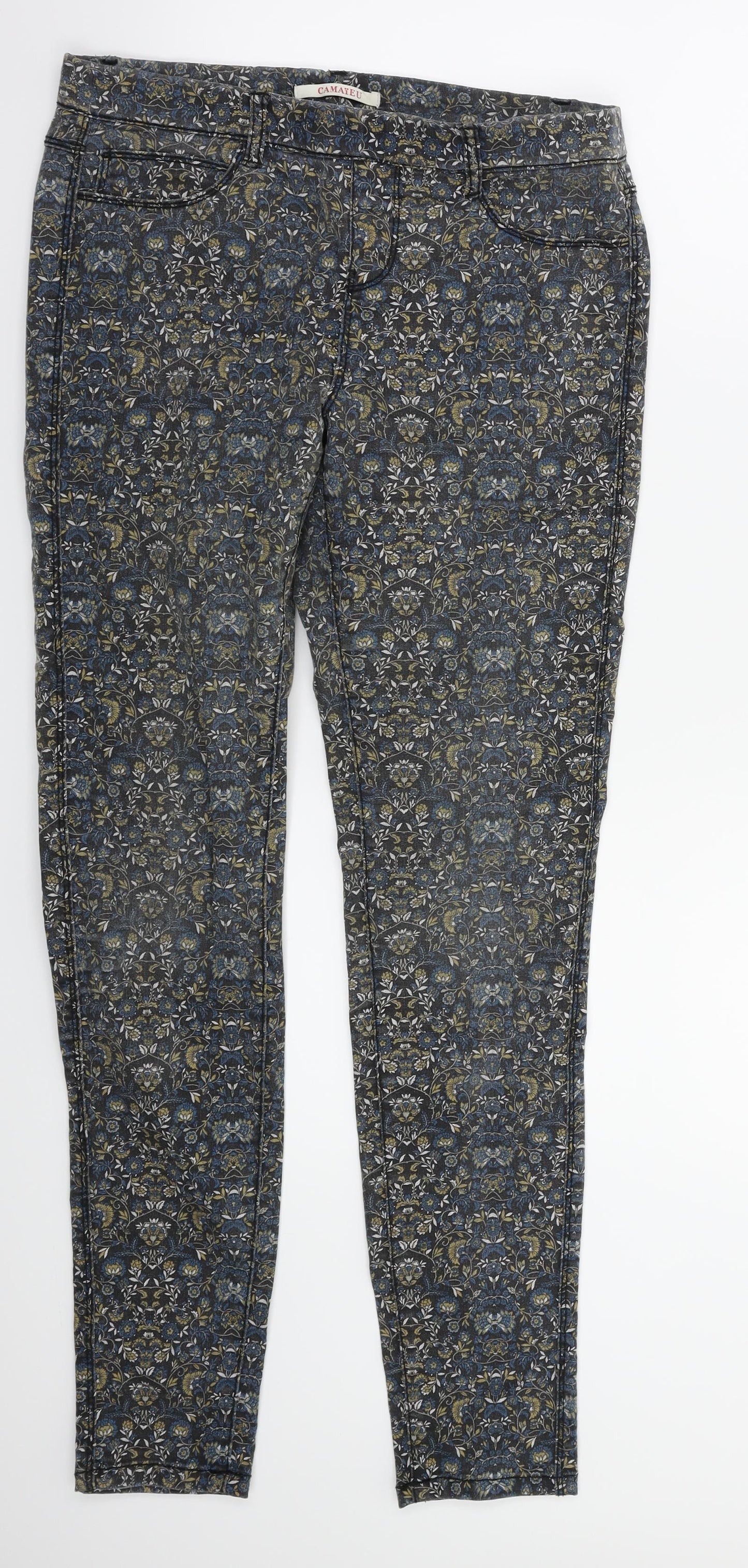 Womens UK Size 10 Camaieu Regular Fit Jegging Grey Trousers
